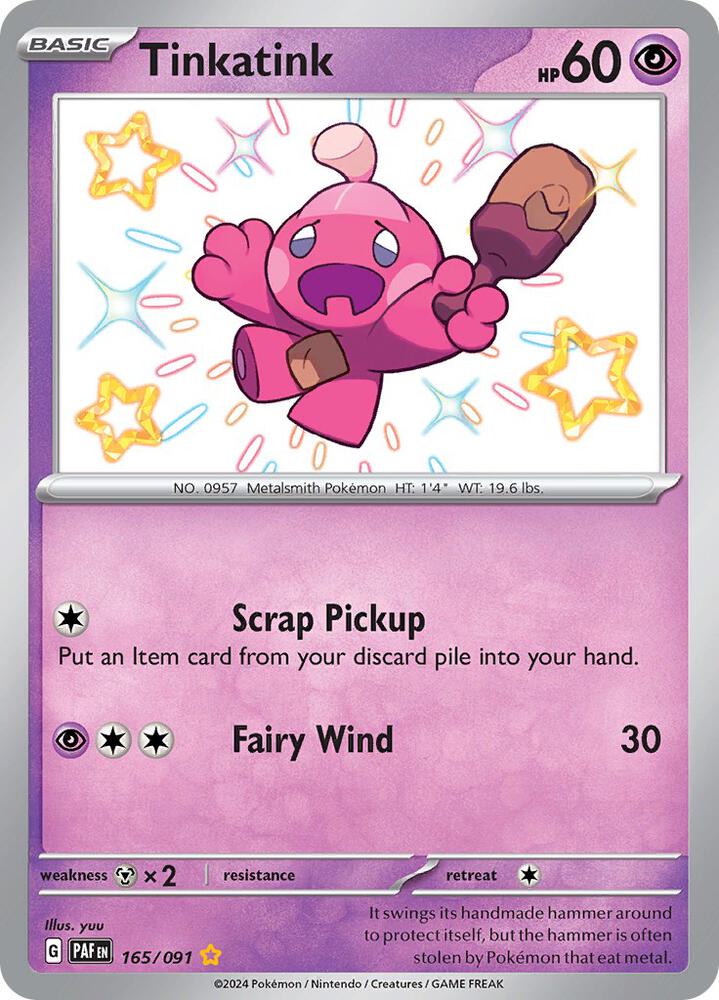 Pokemon - Paldean Fates - Tinkatink - 165/091 - Holofoil