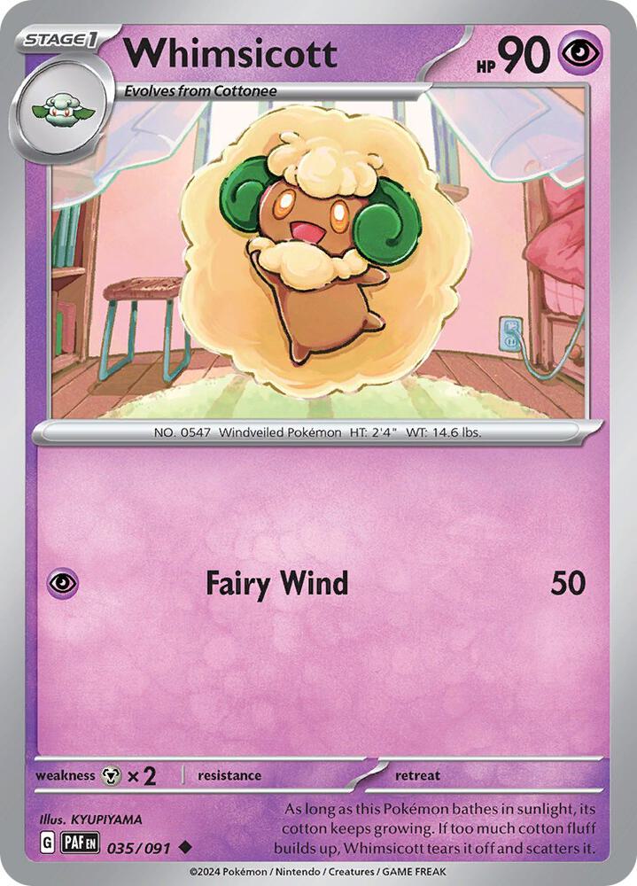 Pokemon - Paldean Fates - Whimsicott - 035/091