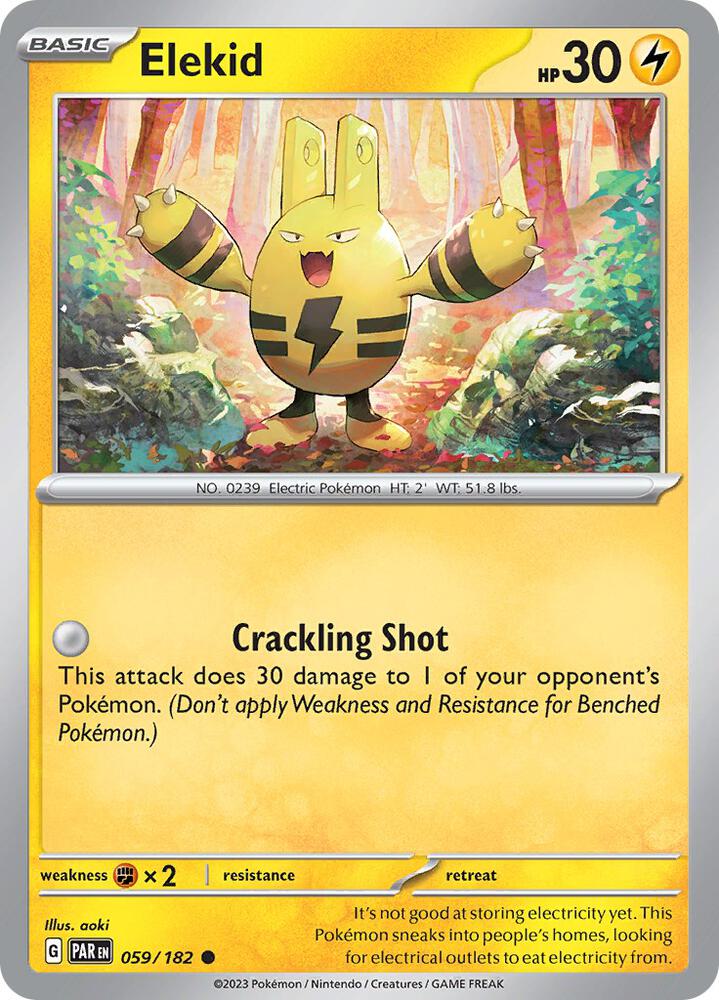 Pokemon - Paradox Rift - Elekid - 059/182 - Reverse Holofoil