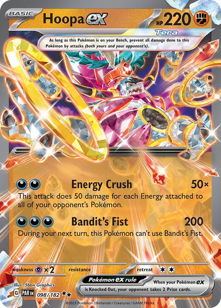 Pokemon - Paradox Rift - Hoopa ex - 098/182 - Holofoil