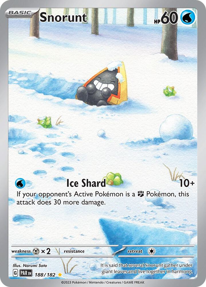 Pokemon - Paradox Rift - Snorunt - 188/182 - Holofoil