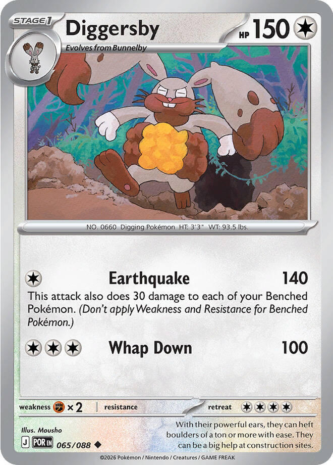 Pokemon - Perfect Order - Diggersby - 065/088 - Reverse Holofoil