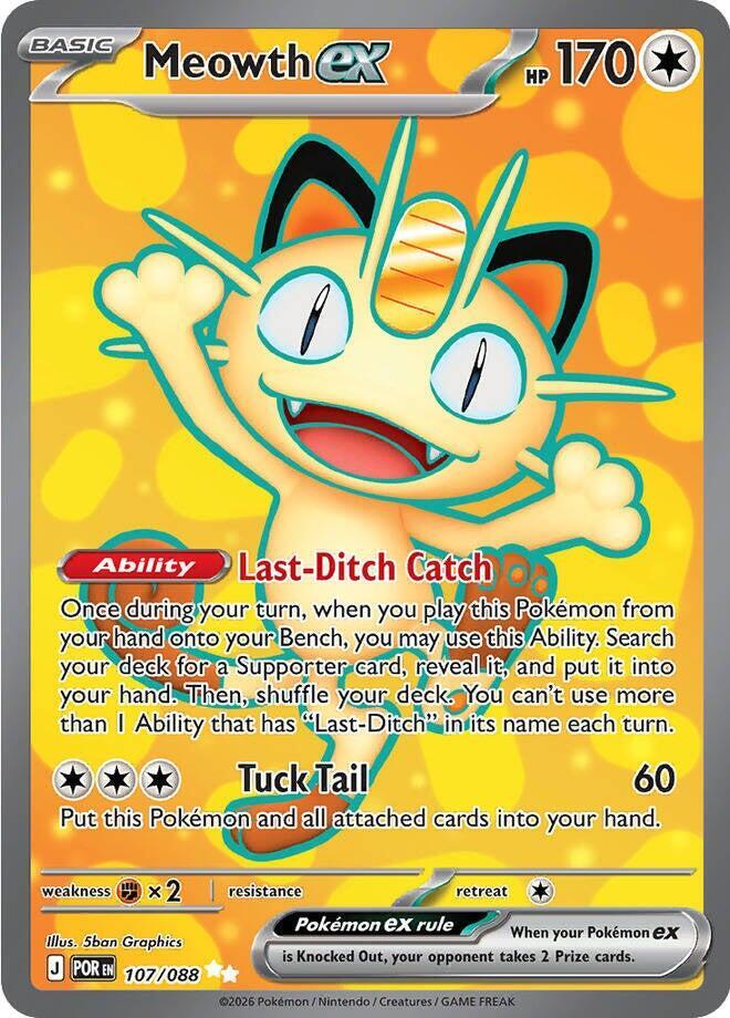 Pokemon - Perfect Order - Meowth ex - 107/088 - Holofoil