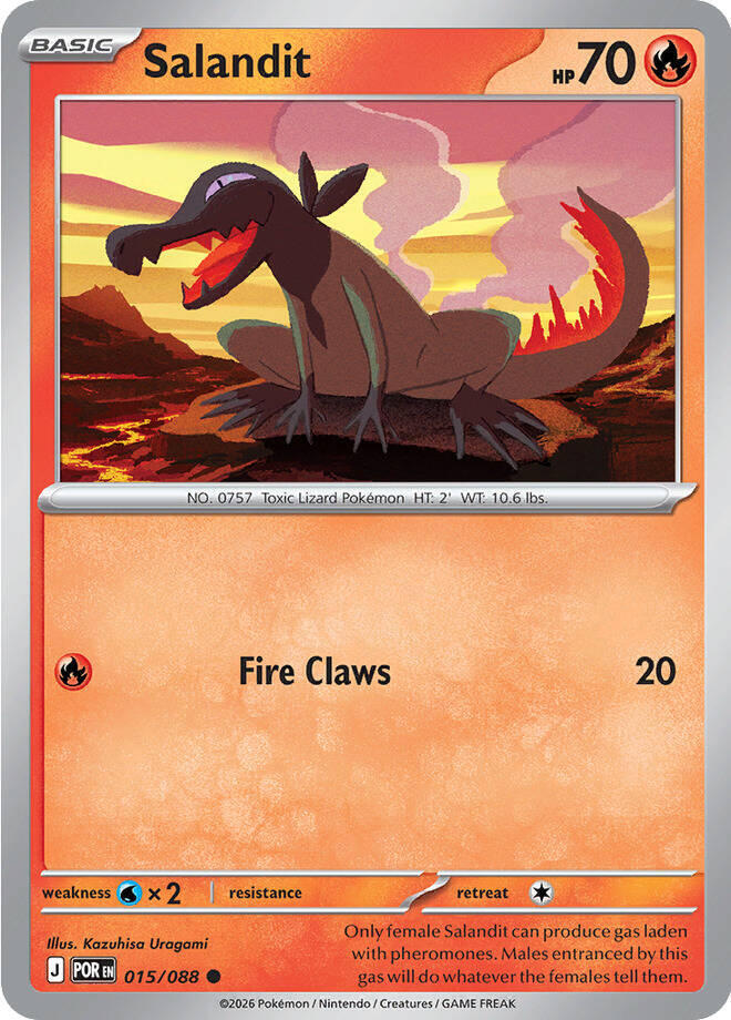 Pokemon - Perfect Order - Salandit - 015/088 - Reverse Holofoil