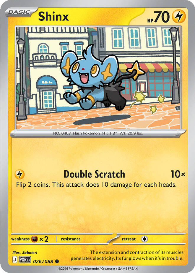 Pokemon - Perfect Order - Shinx - 026/088 - Reverse Holofoil