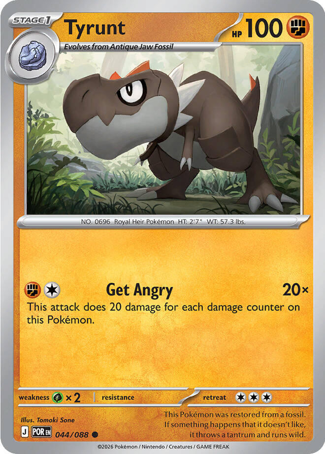 Pokemon - Perfect Order - Tyrunt - 044/088 - Reverse Holofoil