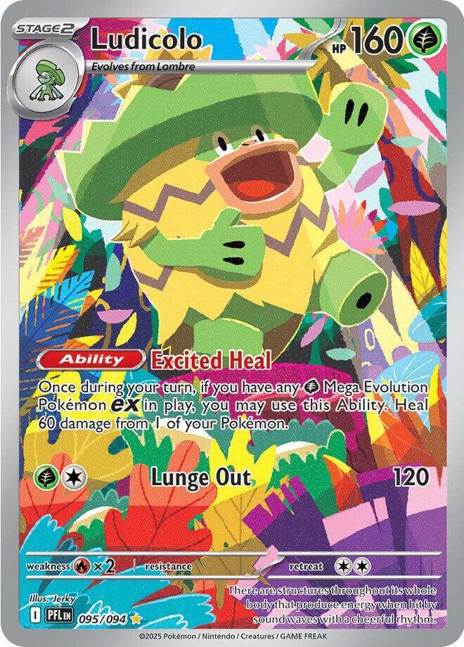 Pokemon - Phantasmal Flames - Ludicolo - 095/094 - Holofoil