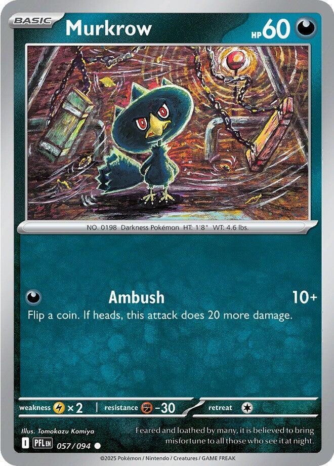 Pokemon - Phantasmal Flames - Murkrow - 057/094 - Reverse Holofoil
