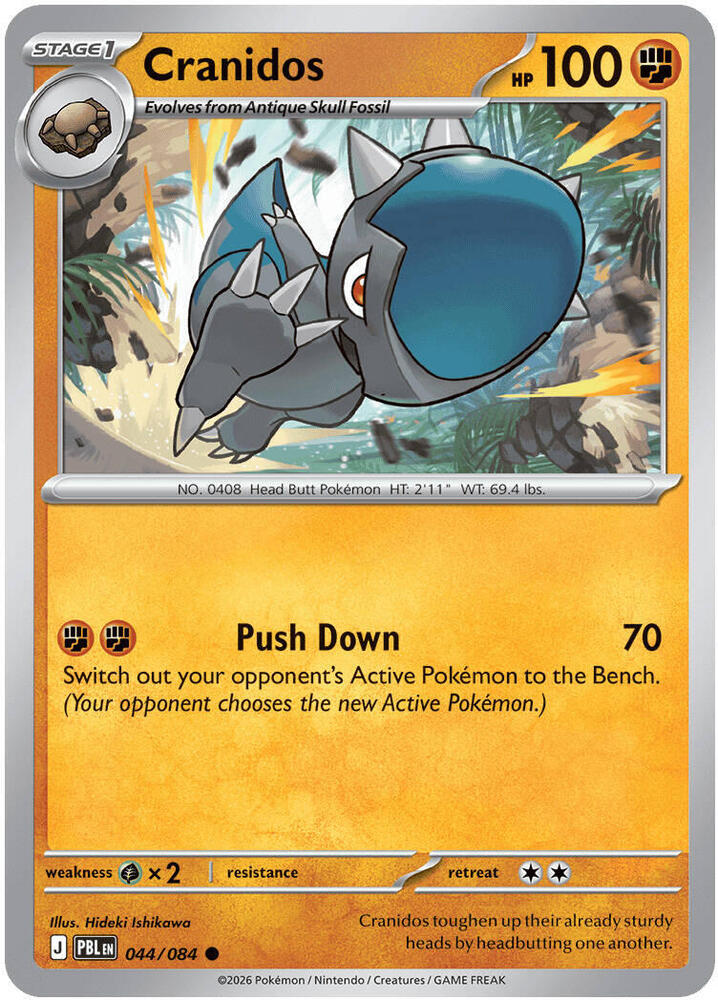 Pokemon - Pitch Black - Cranidos - 044/084 - Reverse Holofoil