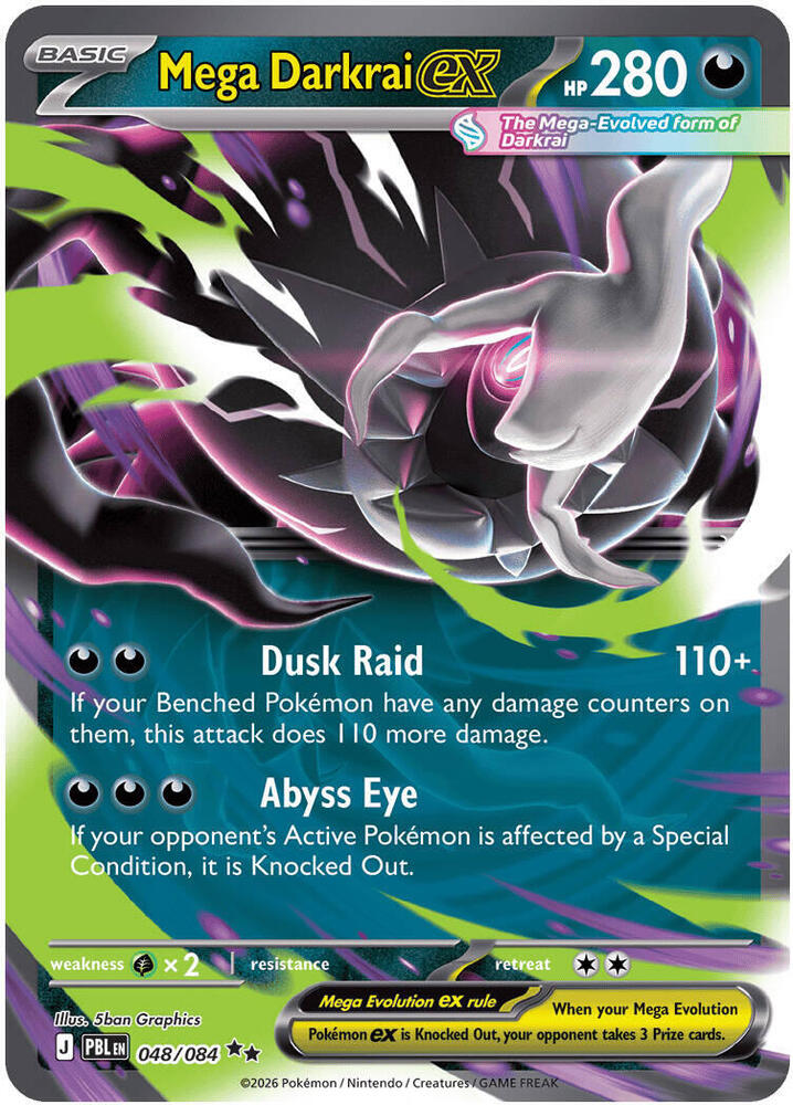 Pokemon - Pitch Black - Mega Darkrai ex - 048/084 - Holofoil