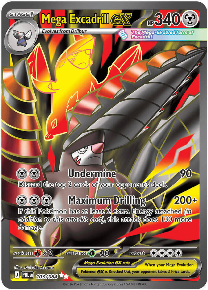 Pokemon - Pitch Black - Mega Excadrill ex - 103/084 - Holofoil