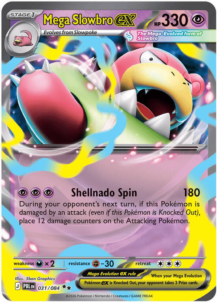 Pokemon - Pitch Black - Mega Slowbro ex - 031/084 - Holofoil