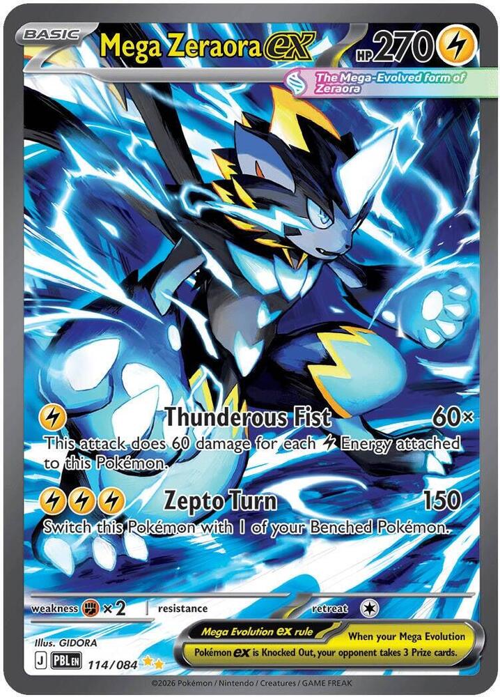 Pokemon - Pitch Black - Mega Zeraora ex - 114/084 - Holofoil