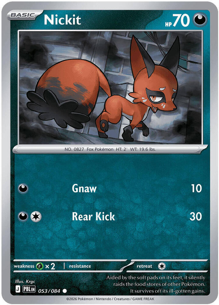 Pokemon - Pitch Black - Nickit - 053/084 - Normal