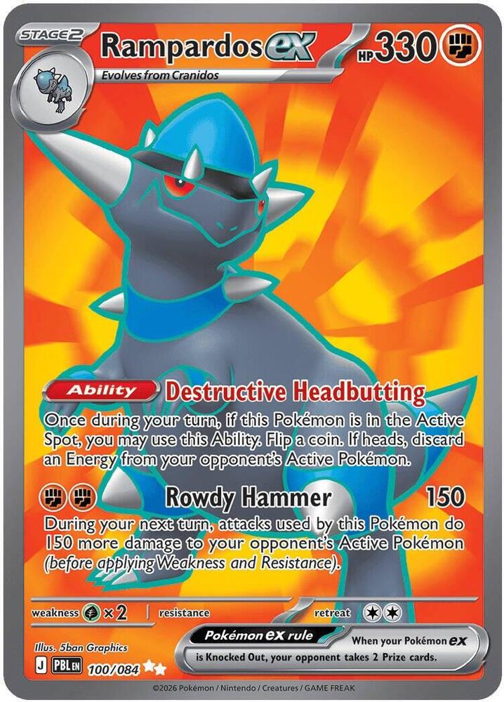 Pokemon - Pitch Black - Rampardos ex - 100/084 - Holofoil
