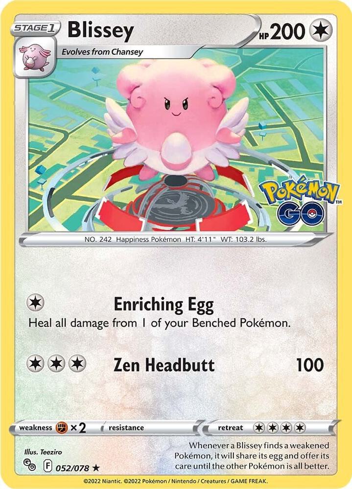 Pokemon - Pokémon GO - Blissey - 052/078 - Holofoil