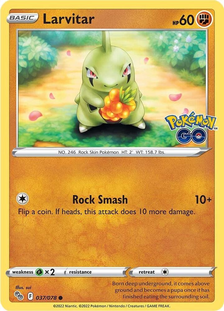 Pokemon - Pokémon GO - Larvitar - 037/078 - Reverse Holofoil