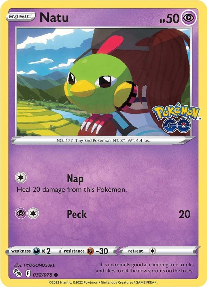 Pokemon - Pokémon GO - Natu - 032/078 - Reverse Holofoil