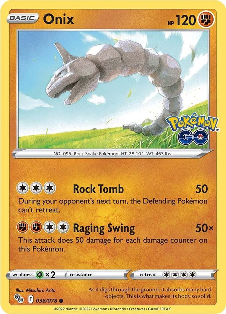 Pokemon - Pokémon GO - Onix - 036/078