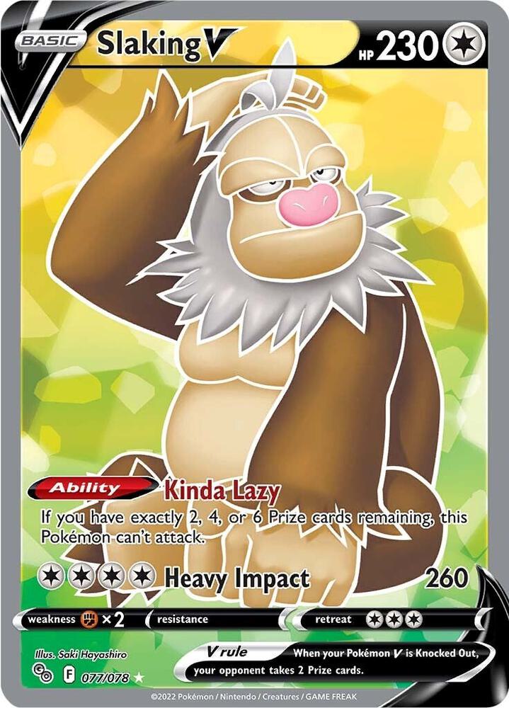 Pokemon - Pokémon GO - Slaking V - 077/078 - Holofoil