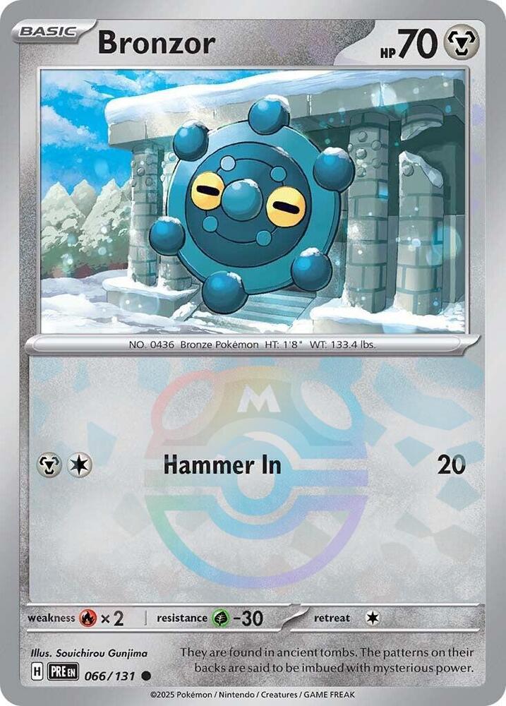 Pokemon - Prismatic Evolutions - Bronzor - 066/131 - Master Ball