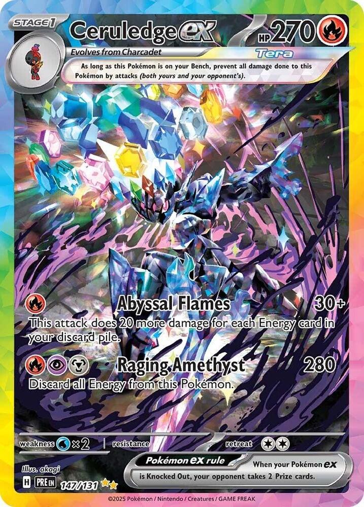 Pokemon - Prismatic Evolutions - Ceruledge ex - 147/131 - Holofoil