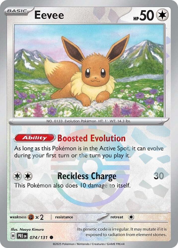 Pokemon - Prismatic Evolutions - Eevee - 074/131 - Poke Ball