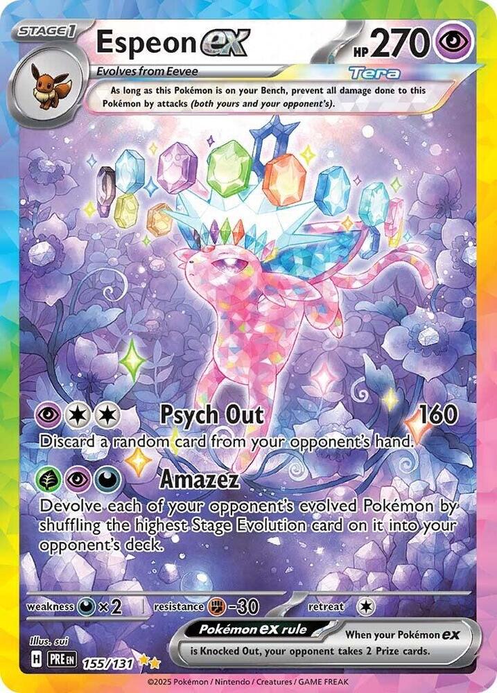 Pokemon - Prismatic Evolutions - Espeon ex - 155/131 - Holofoil