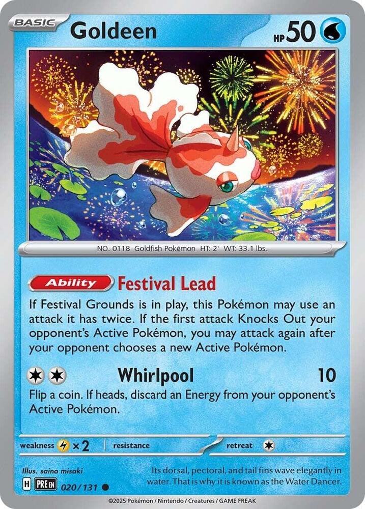 Pokemon - Prismatic Evolutions - Goldeen - 020/131 - Reverse Holofoil