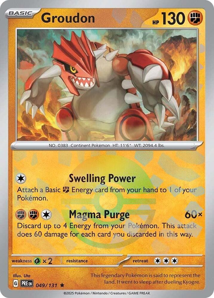 Pokemon - Prismatic Evolutions - Groudon - 049/131 - Poke Ball