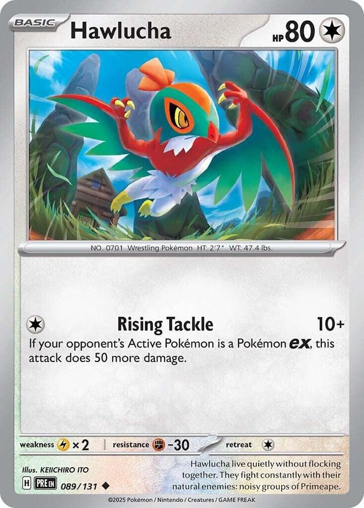 Pokemon - Prismatic Evolutions - Hawlucha - 089/131 - Reverse Holofoil