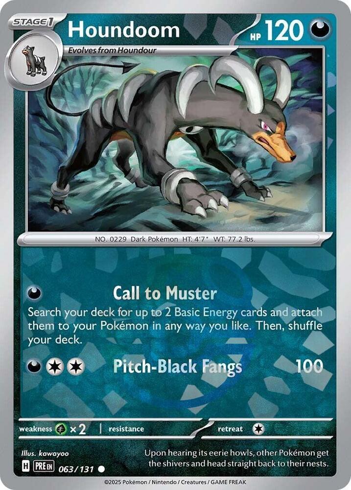 Pokemon - Prismatic Evolutions - Houndoom - 063/131 - Master Ball