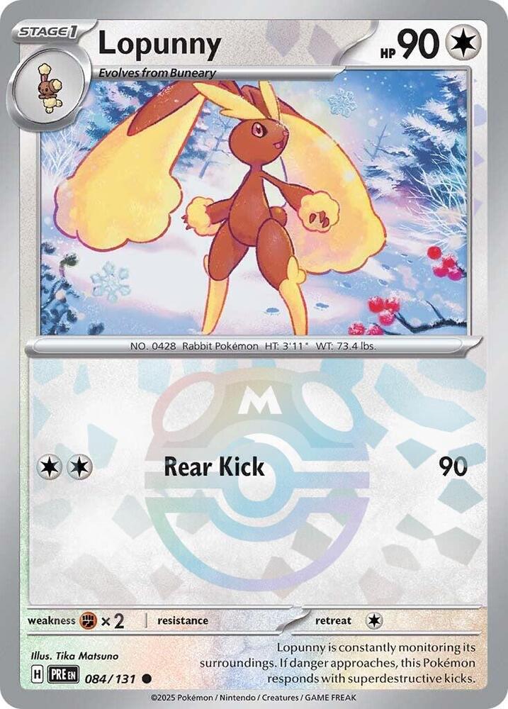 Pokemon - Prismatic Evolutions - Lopunny - 084/131 - Master Ball