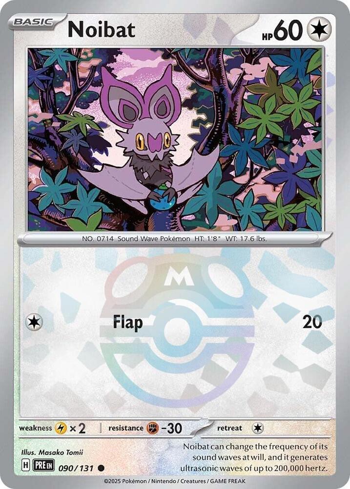 Pokemon - Prismatic Evolutions - Noibat - 090/131 - Master Ball