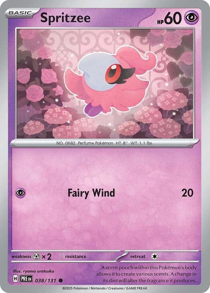 Pokemon - Prismatic Evolutions - Spritzee - 038/131 - Reverse Holofoil