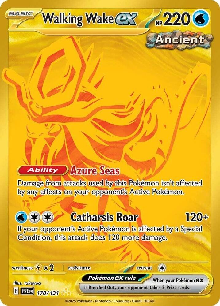 Pokemon - Prismatic Evolutions - Walking Wake ex - 178/131 - Holofoil