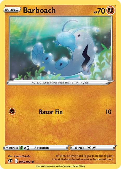Pokemon - Rebel Clash - Barboach - 099/192 - Reverse Holofoil