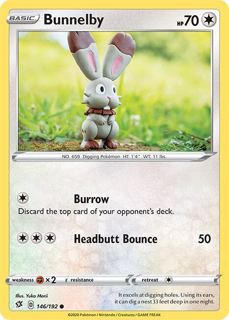 Pokemon - Rebel Clash - Bunnelby - 146/192 - Reverse Holofoil