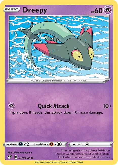 Pokemon - Rebel Clash - Dreepy - 089/192 - Reverse Holofoil