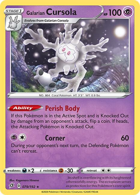 Pokemon - Rebel Clash - Galarian Cursola - 079/192 - Holofoil