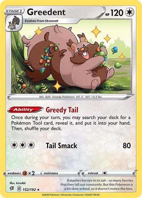 Pokemon - Rebel Clash - Greedent - 152/192 - Reverse Holofoil