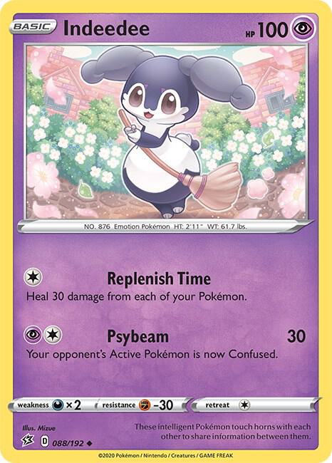 Pokemon - Rebel Clash - Indeedee - 088/192 - Reverse Holofoil