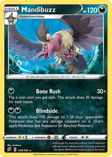 Pokemon - Rebel Clash - Mandibuzz - 120/192 - Reverse Holofoil