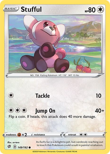 Pokemon - Rebel Clash - Stufful - 149/192 - Reverse Holofoil