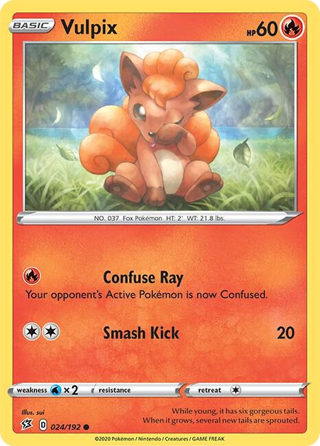 Pokemon - Rebel Clash - Vulpix - 024/192 - Reverse Holofoil