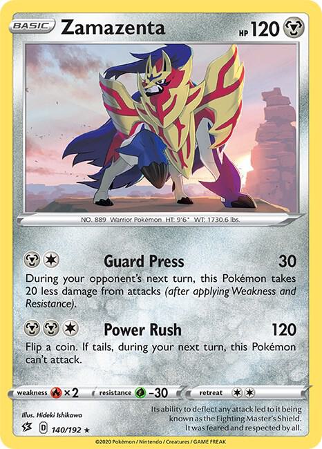Pokemon - Rebel Clash - Zamazenta - 140/192 - Reverse Holofoil