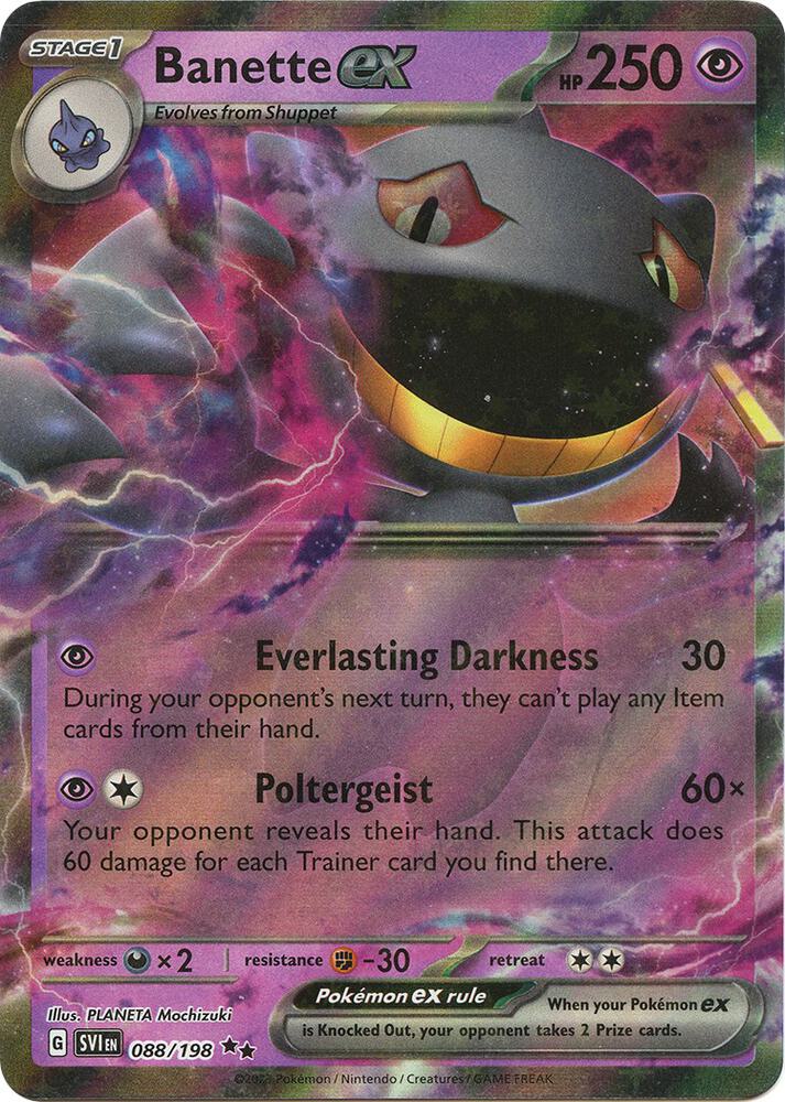 Pokemon - Scarlet & Violet - Banette ex - 088/198 - Holofoil