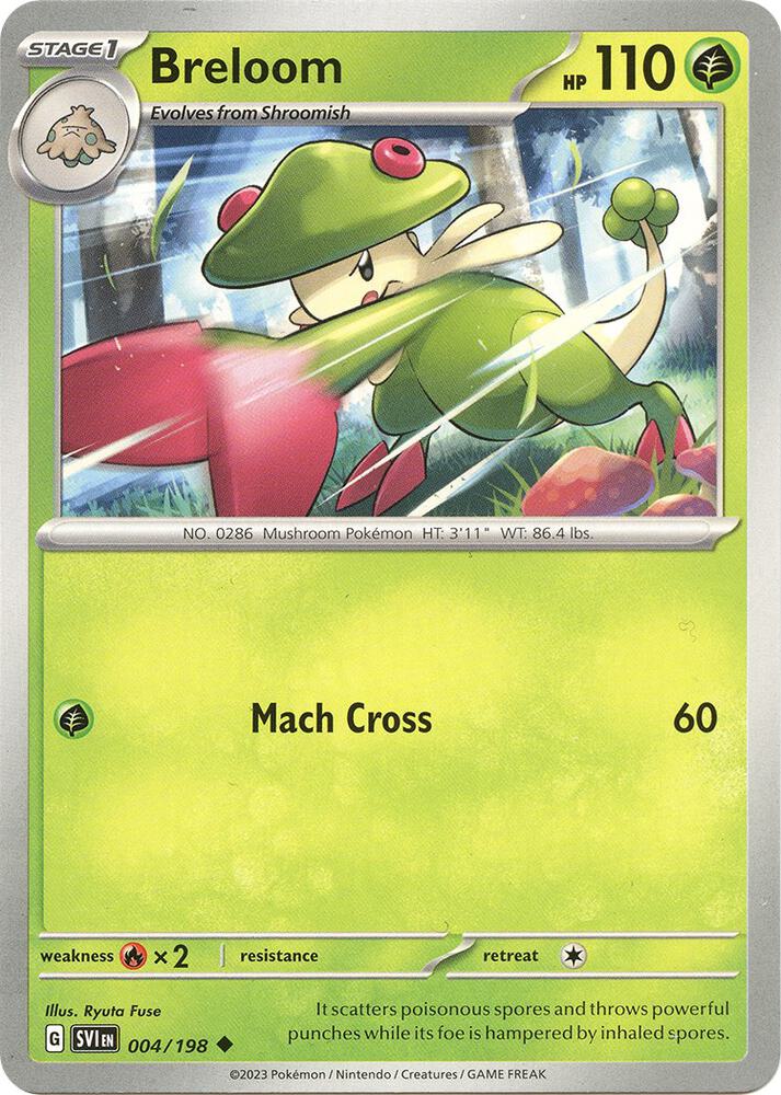 Pokemon - Scarlet & Violet - Breloom - 004/198 - Reverse Holofoil