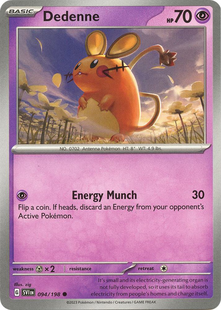 Pokemon - Scarlet & Violet - Dedenne - 094/198 - Reverse Holofoil