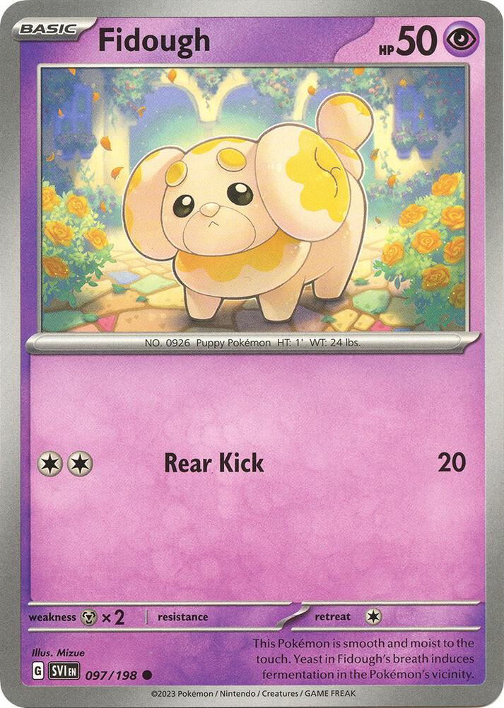 Pokemon - Scarlet & Violet - Fidough - 097/198 - Reverse Holofoil